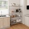 Silver 4-Tier Microwave Stand Rack with 3 Height Adjustable Shelves and 4 Smooth Wheels